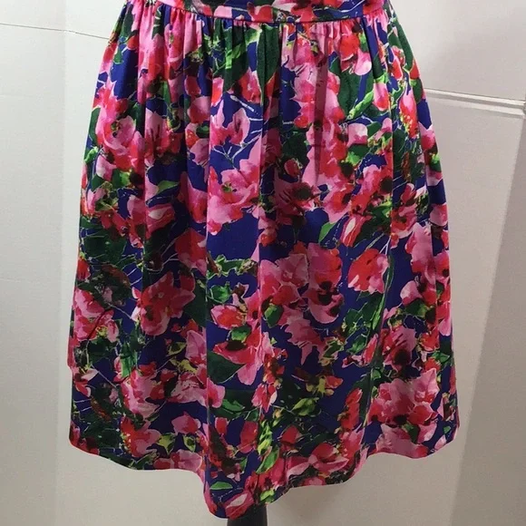 Milly Design Nation floral fit and flare dress 2 - Picture 4 of 13